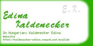 edina kaldenecker business card